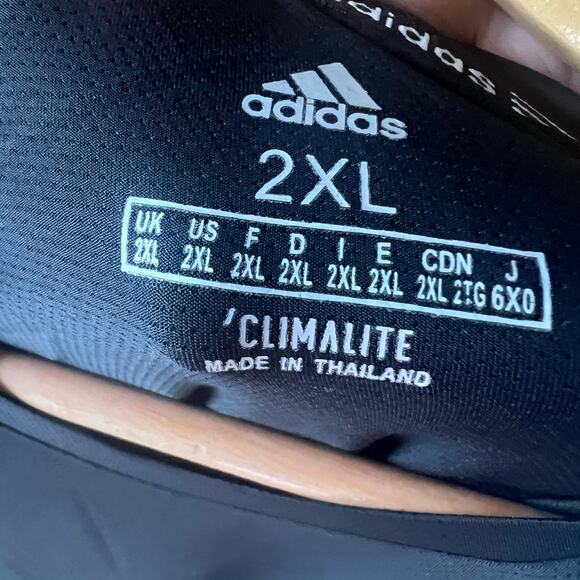 Adidas Climalite Black 2XL Men's Athletic Athleisure Tee Shirt New With Tags - Picture 3 of 6